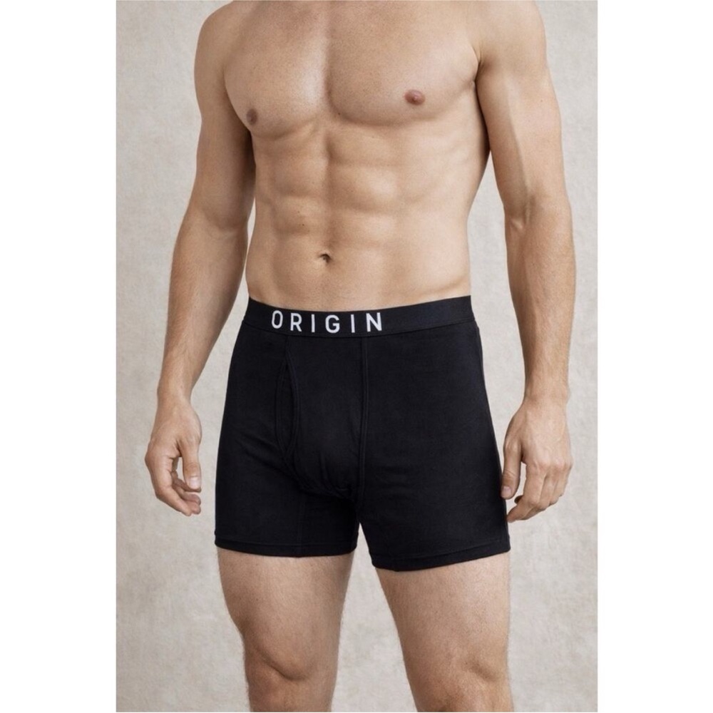 Origins Men's Black Boxer Briefs Large 4 pair BNWT